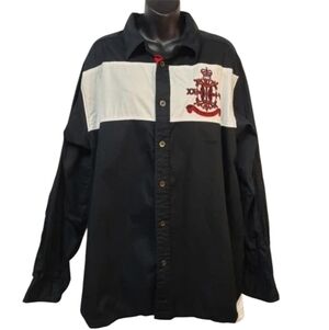 Bare Fox Men's Black/White Button Down Shirt Size 2XL